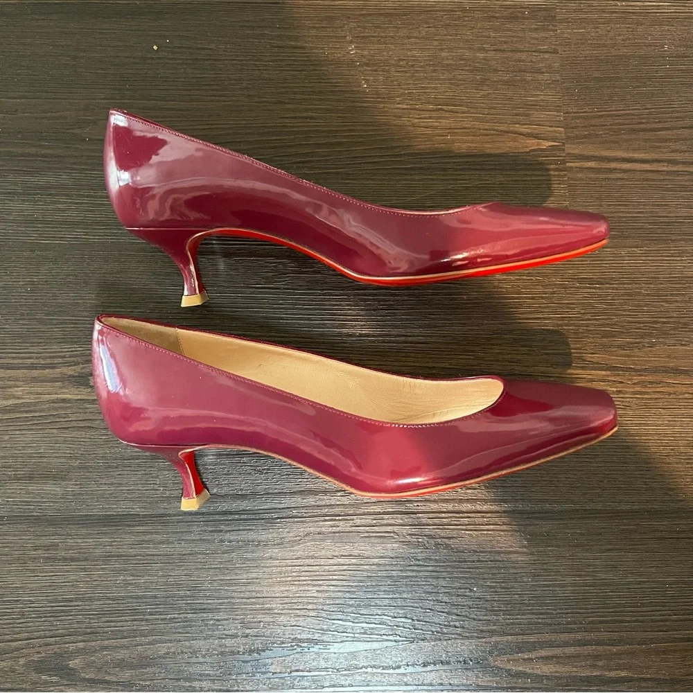 Vintage Christian Louboutin square toe patent leather heels. Never worn. - Picture 2 of 6